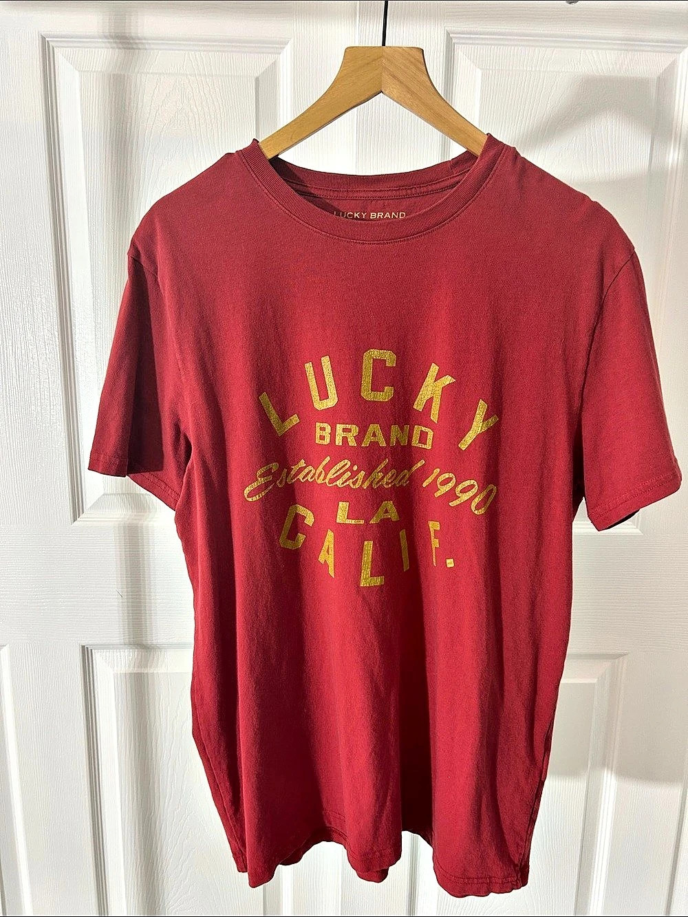 Lucky Brand 1990 Graphic Tee Graphic Short Sleeve Tee Red Size Large
